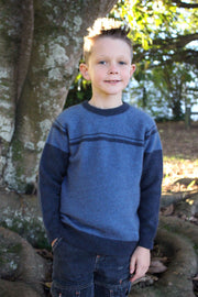 Boys Possum Merino Striped Jumper